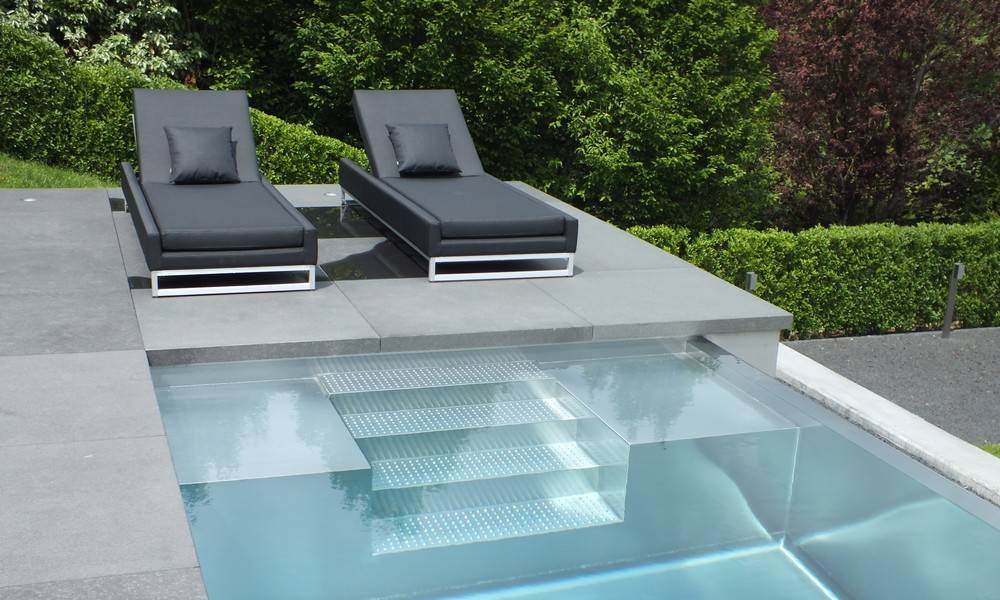 Piscine inox extérieur Luxembourg