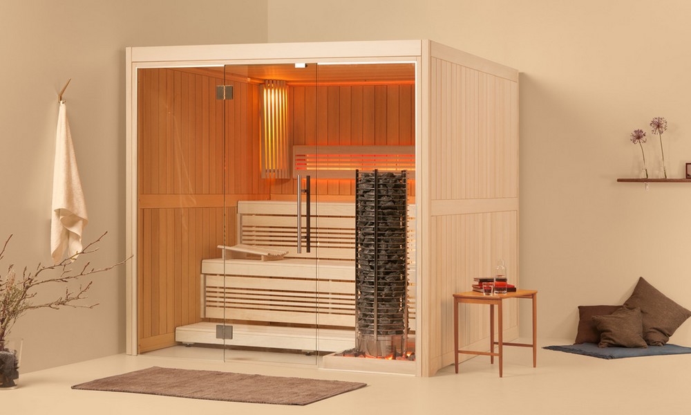 Sauna bois massif intérieur Luxembourg